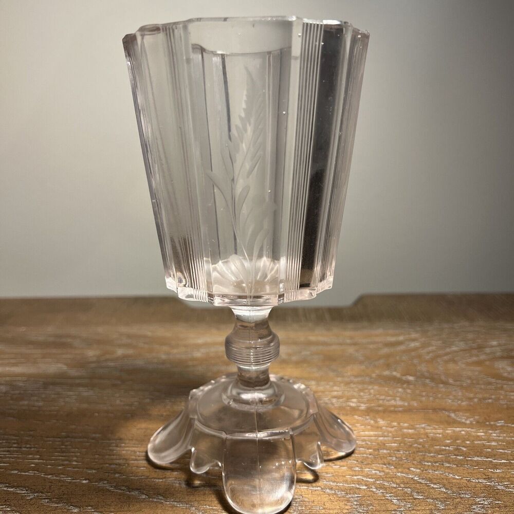 Antique CLEAR/tinted RIBBON by Adams & Co Stemware‎